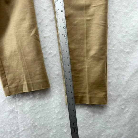 Van Heusen Studio Pants Women's Sz 4 Camel Brown Cropped Slim Fit Stretch Pocket - Picture 4 of 12